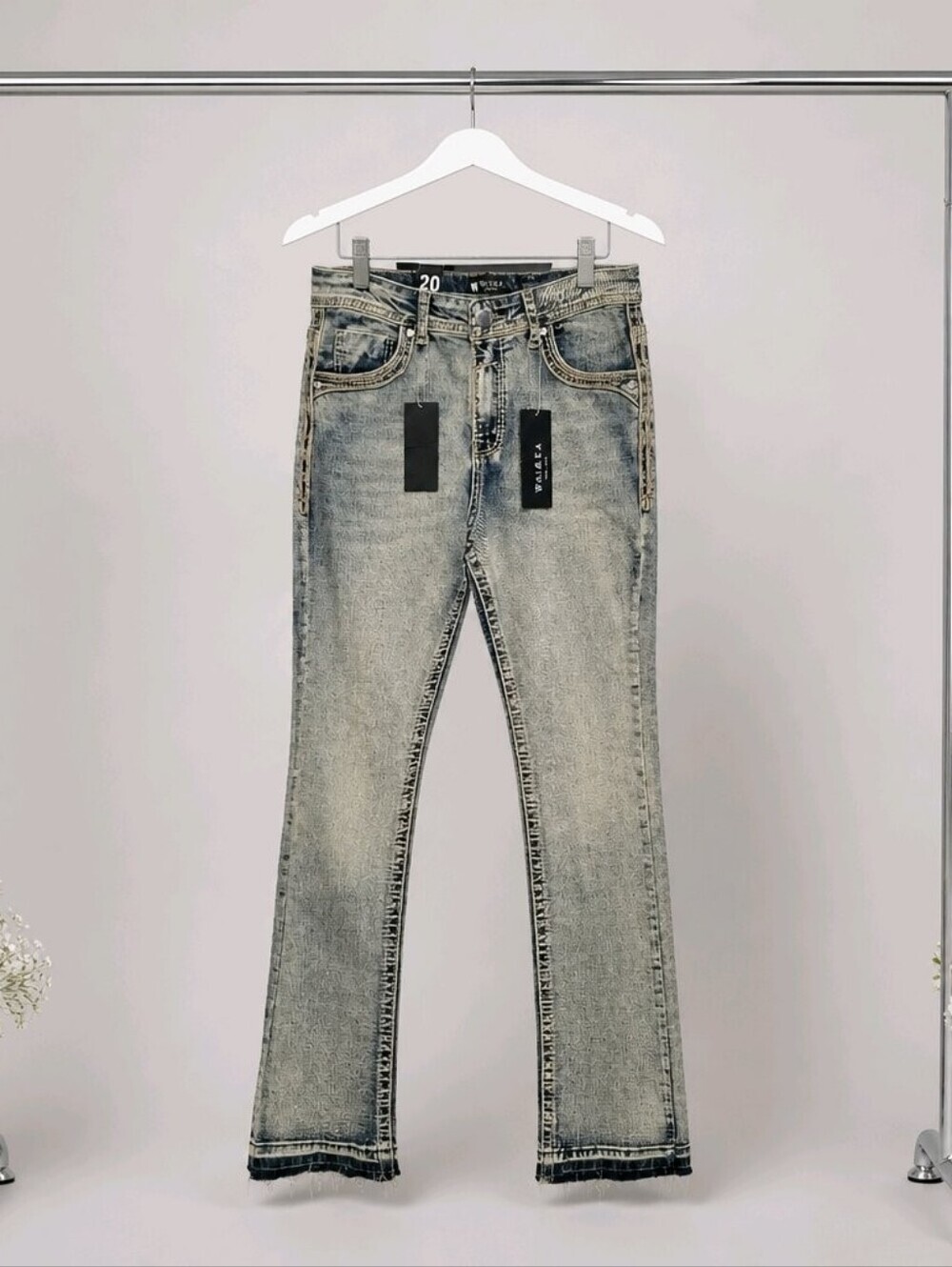 WAIMEA NWT STACKED JEANS VINTAGE WASH 5-POCKET MENS Size 20 ?
